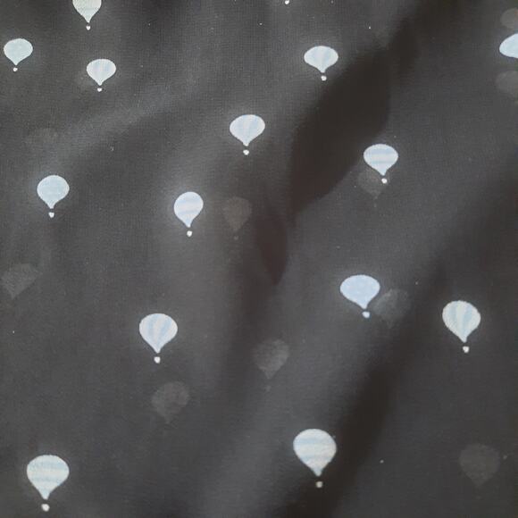 Torrid Womens Button Front Hot Air Balloon Print Sheer Cuffed Sleeves Top Size 0 - Picture 4 of 8